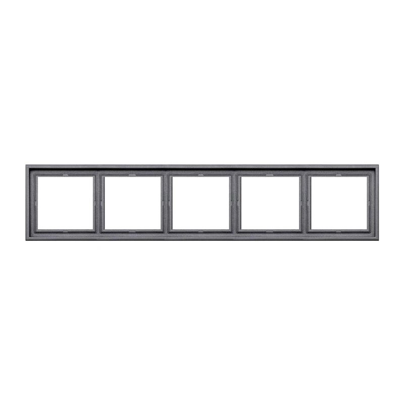 Piecu vietu rāmis LIREGUS MODERN, matētas melns