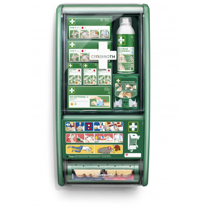 Pirmās palīdzības līdzekļu stends, Cederroth