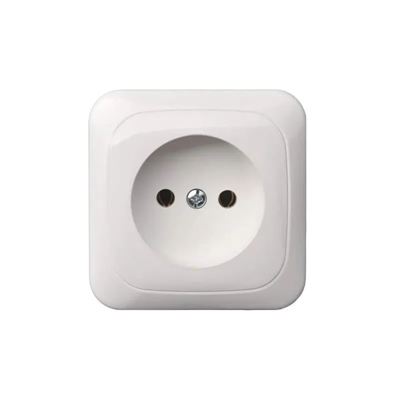 Kontaktligzda Liregus Alfa PKL10-16-010, rozete bez zemējuma, balta