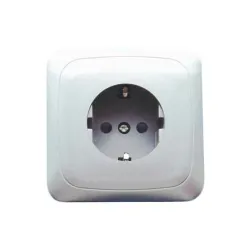 Pistikupesa Liregus Alfa PKL16-010-012, maandusega, valge v.