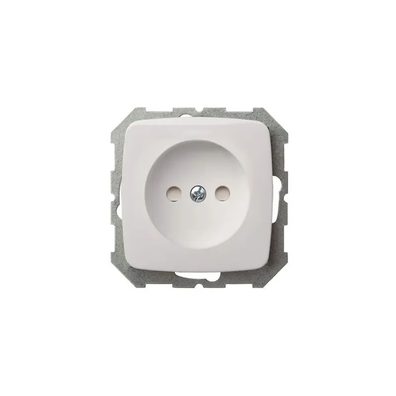 Kontaktligzda Liregus Alfa IKL16-104-01 A-B, rozete bez zemējuma, balta