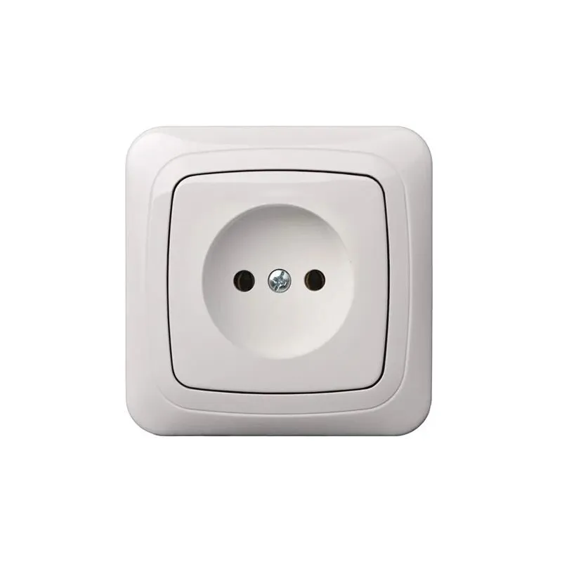 Kontaktligzda Liregus Alfa IKL16-104-01 A-B, rozete bez zemējuma, balta