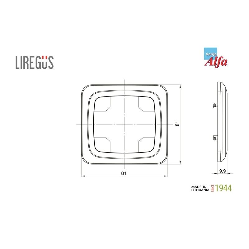 Rāmis liregus alfa 1-viet. balts