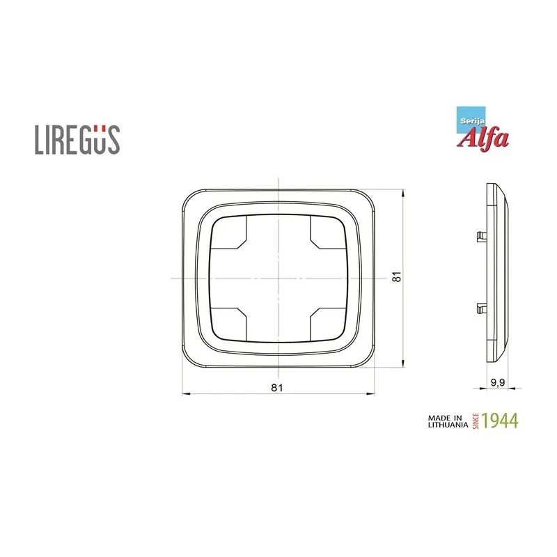 Vienvietīgs rāmis Liregus Alfa, balta