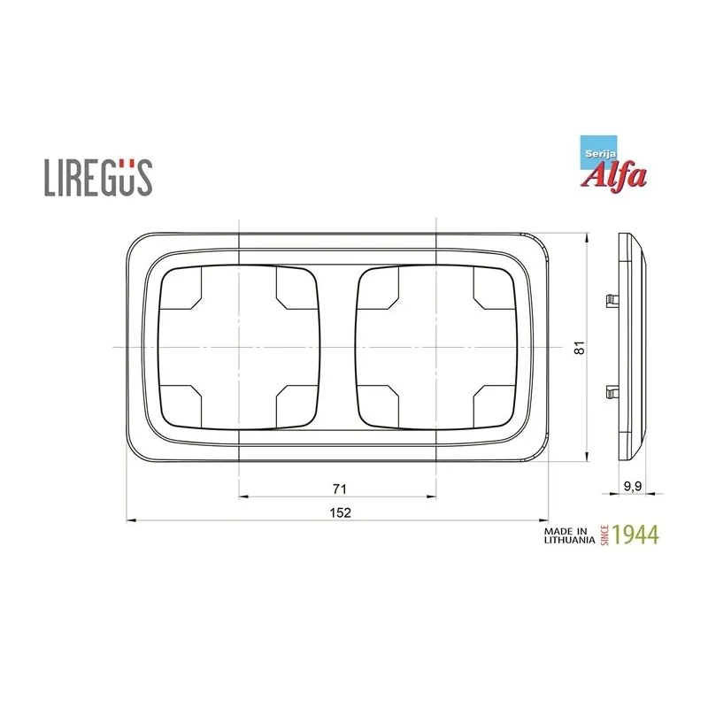 Rāmis 2PL Liregus Alfa, balta