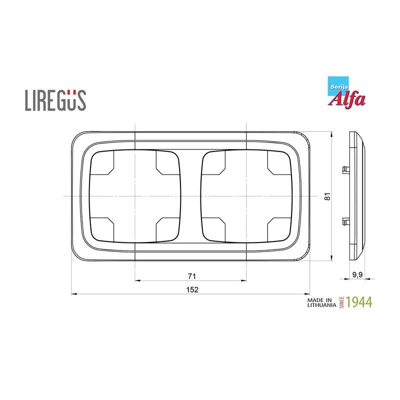 Rāmis liregus alfa 2-viet. smilšu