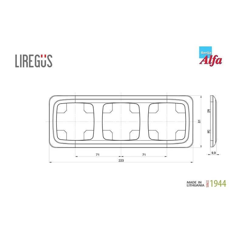 Rāmis liregus alfa 3-viet. smilšu