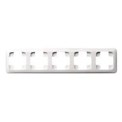 Пятерная рамка Liregus Alfa, белый