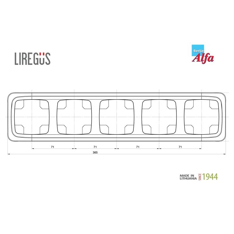 Rāmis liregus alfa 5-viet. balts