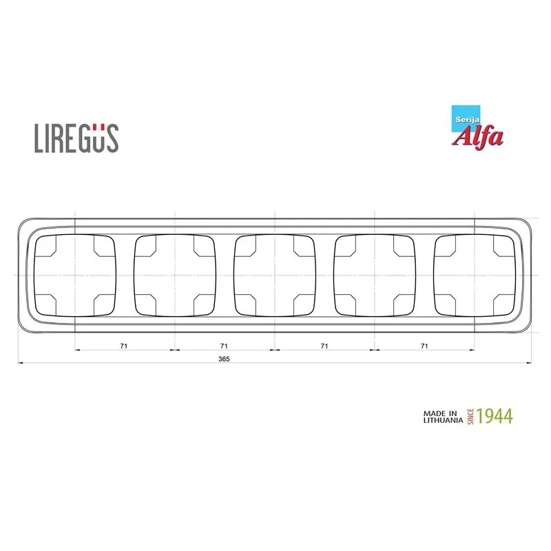 Rāmis 5PL Liregus Alfa, balta