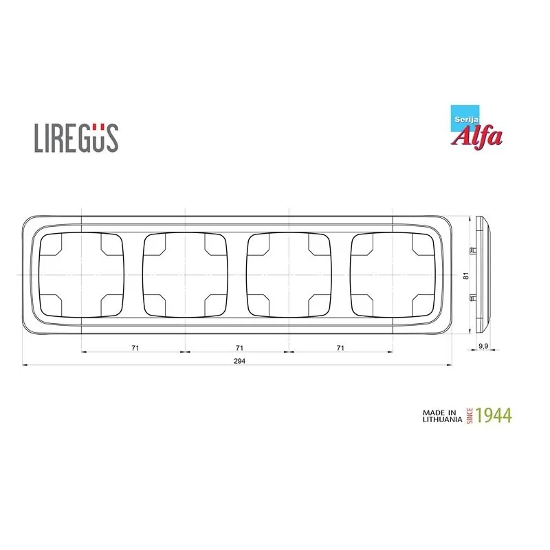 Rāmis 4PL Liregus Alfa, balta