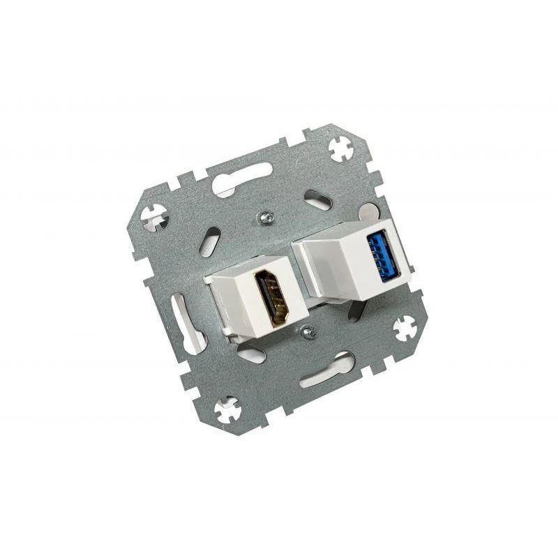 Rozete liregus epsilon hdmi+usb b-r b