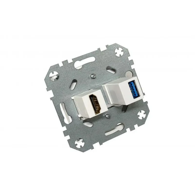 HDMI un USB centrmezgls Liregus Epsilon, balta krās.