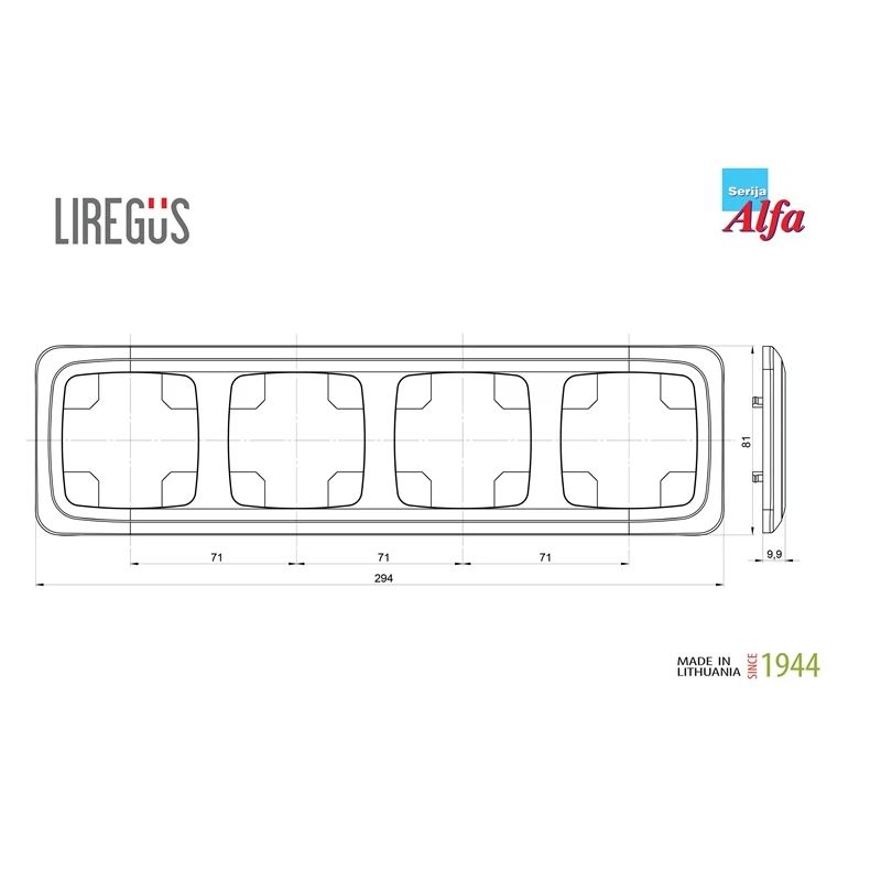 Četrvietis rāmis Liregus Alfa, smilšu krāsā