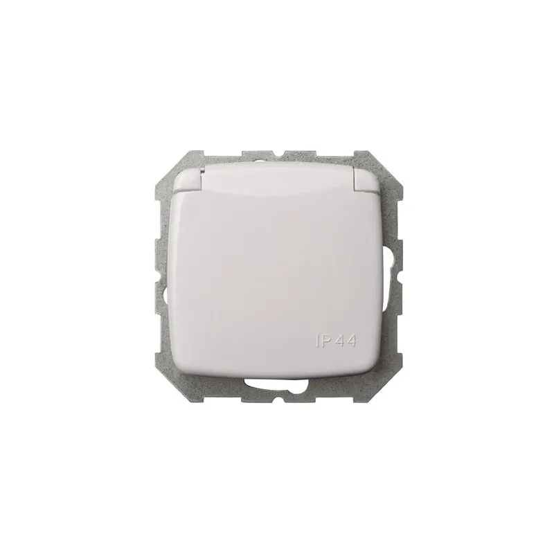 Kontaktligzda Liregus Alfa IKL16-008-01 A-B, Iezemēta rozete, IP44, balta