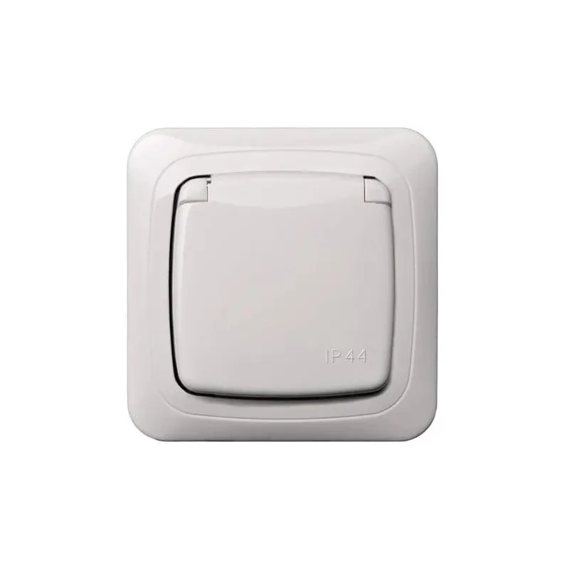 Kontaktligzda Liregus Alfa IKL16-008-01 A-B, Iezemēta rozete, IP44, balta