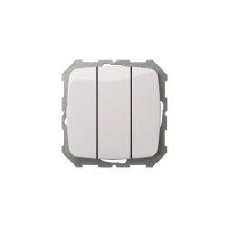 Slēdzis z-a ij3 16-001-01 1+1+1 balts