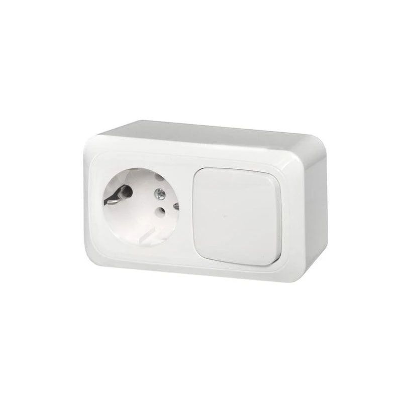 Rozete+slēdzis liregus balts