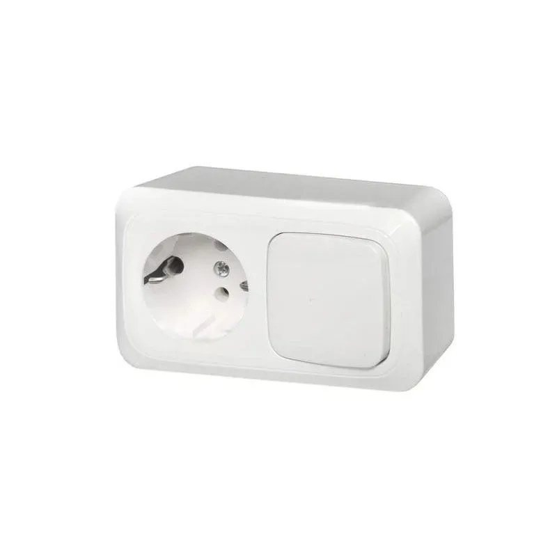 Rozete+slēdzis liregus balts