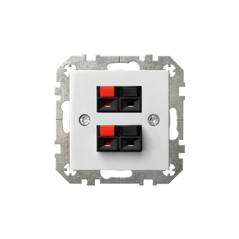 Audio skaļruņu kontaktligzda Liregus Epsilon, balta krās.