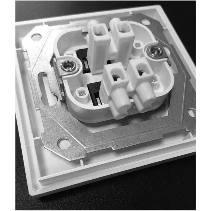 Audio skaļruņu kontaktligzda Liregus Epsilon, balta krās.