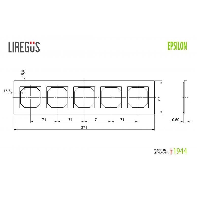 Rāmis liregus epsilon 5-viet. balts
