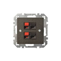 Audio skaļruņu kontaktligzda Liregus Epsilon. melna