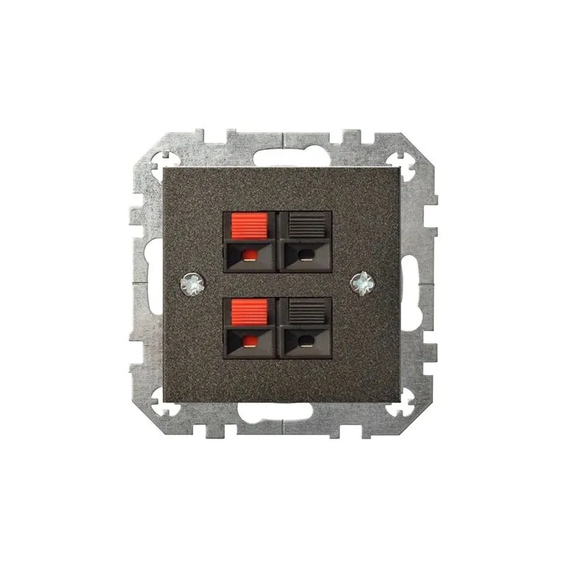 Audio skaļruņu kontaktligzda Liregus Epsilon, antracīta