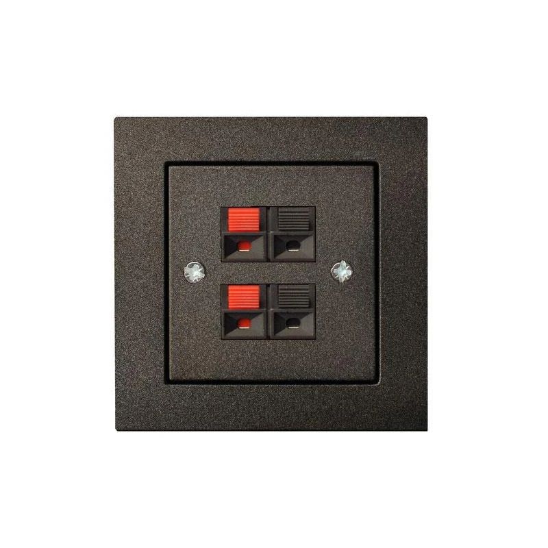 Audio skaļruņu kontaktligzda Liregus Epsilon. melna