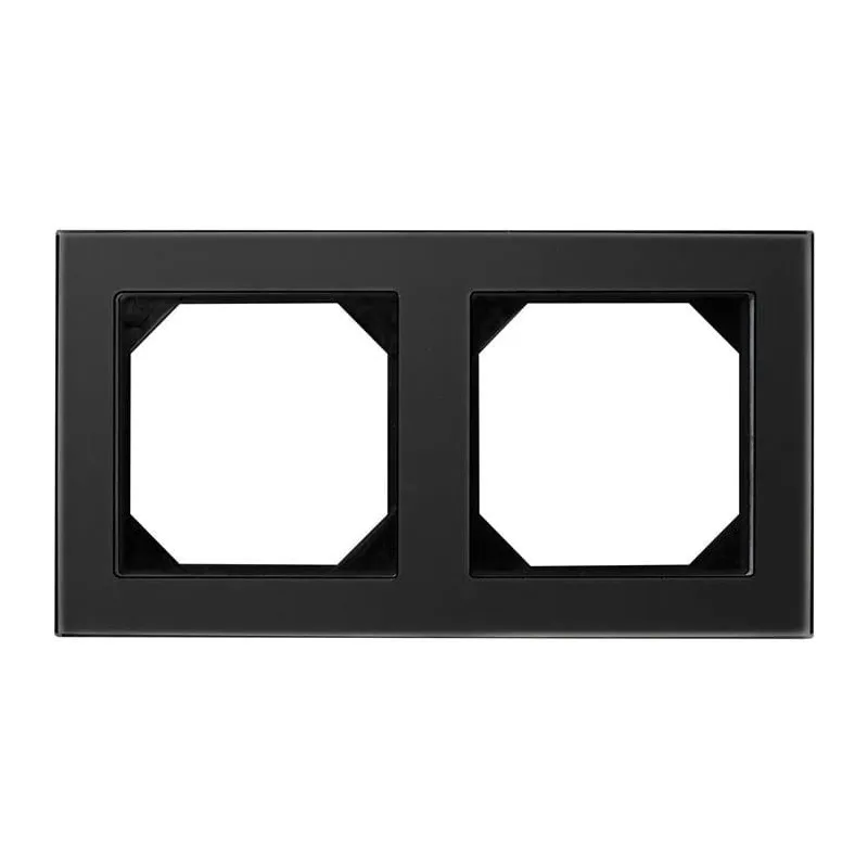 Rāmis Liregus Epsilon K14-245-02 E-BG 2-Socket Frame Black