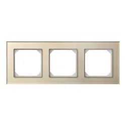 Trivietis rėmelis Liregus Epsilon, šampano spalvos stiklas