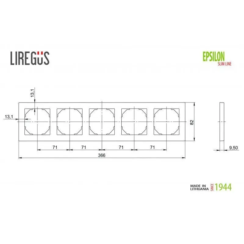 Rāmis 5PL Liregus Epsilon, balta krās.