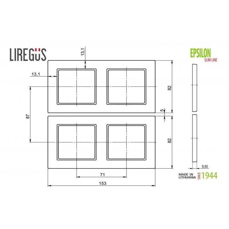 Rāmis epsilon slim 2-viet. smilšu