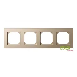 Четверная рамка Liregus Epsilon, шампань цв.