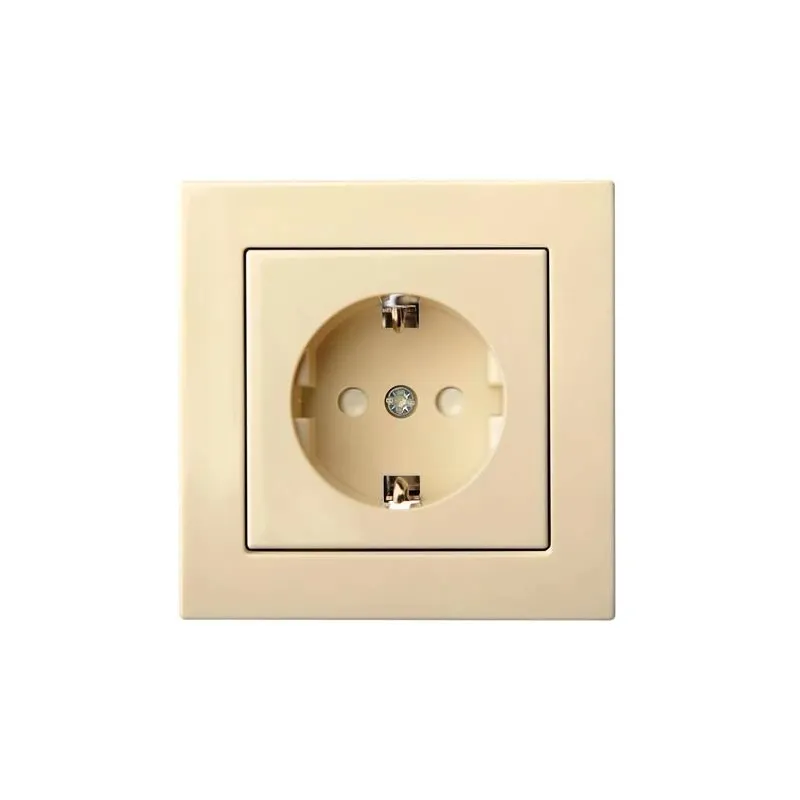 Kontaktligzda Liregus Epsilon IKL16-214-01 E-S, Iezemēta rozete, bēša krās.