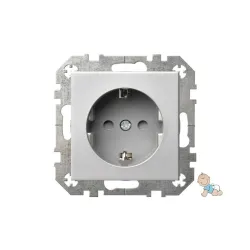 Protected sch.socket with plug-in term.