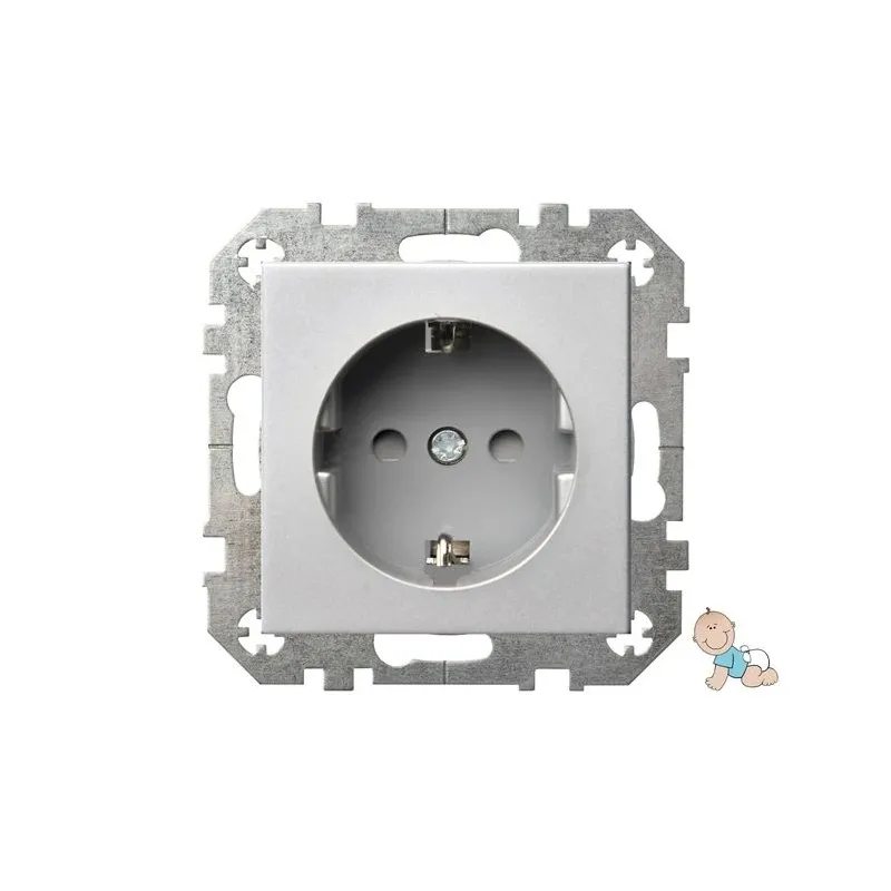 Kontaktligzda Liregus Epsilon IKL16-214-01 E-MT, Iezemēta rozete, metāliska krās.