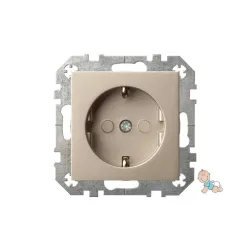 Pistikupesa Liregus Epsilon IKL16-214-01 E-CH, maandusega, šampanja v.