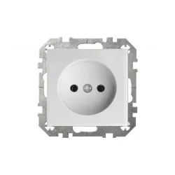 Розетка Liregus Epsilon IKL16-304-01 E-B, без заземления, белый