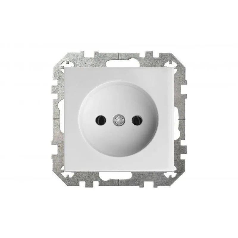 Kontaktligzda Liregus Epsilon IKL16-304-01 E-B, rozete bez zemējuma, balta