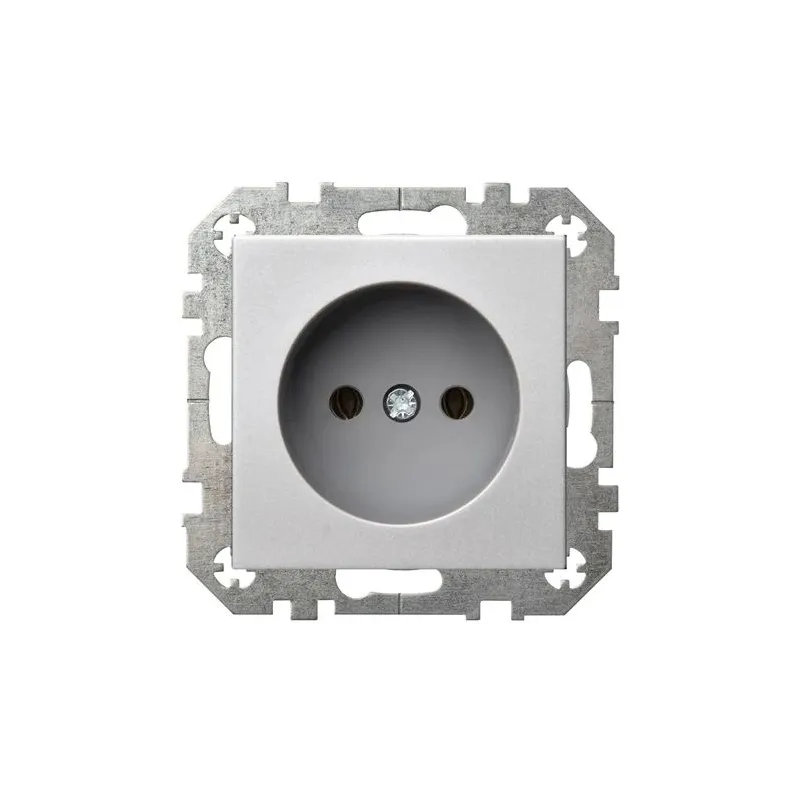 Kontaktligzda Liregus Epsilon IKL16-304-01 E-MT, rozete bez zemējuma, metāliska krās.