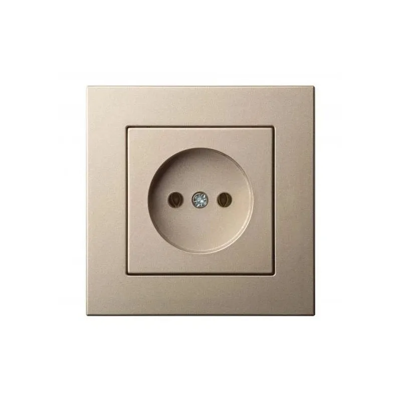 Kontaktligzda Liregus Epsilon IKL16-304-01 E-CH, rozete bez zemējuma, šampanieša