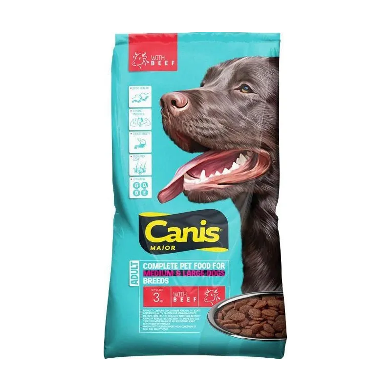 Sausā suņu barība Canis, liellopa gaļa, 3 kg