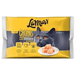 Kassi märgtoit La Murr Chunks Chicken In Sauce, kanaliha, 0.1 kg x 4 tk