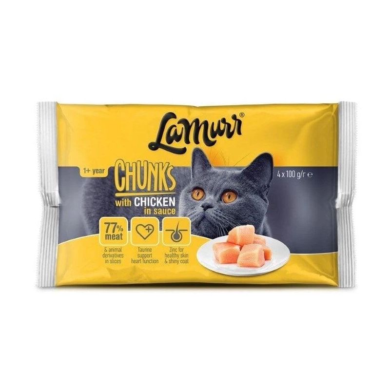 Mitrā kaķu barība La Murr Chunk. 0.1 kg x 4 gab.
