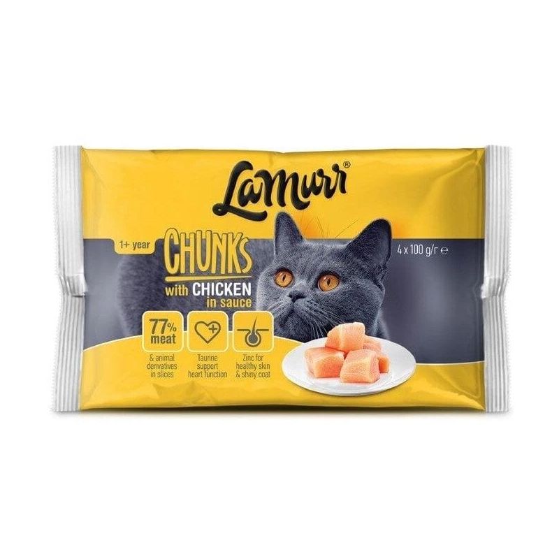 Mitrā kaķu barība La Murr Chunk. 0.1 kg x 4 gab.
