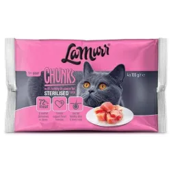 Влажный корм для кошек La Murr Chunks Turkey In Sauce, индюшатина, 0.1 кг x 4 шт.