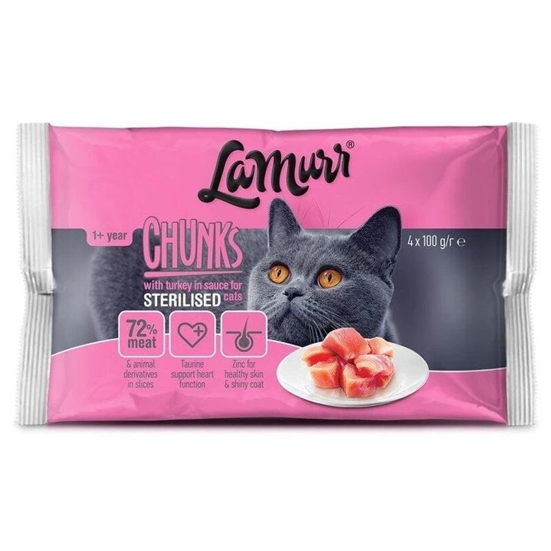 Mitrā kaķu barība La Murr . 0.1 kg x 4 gab.