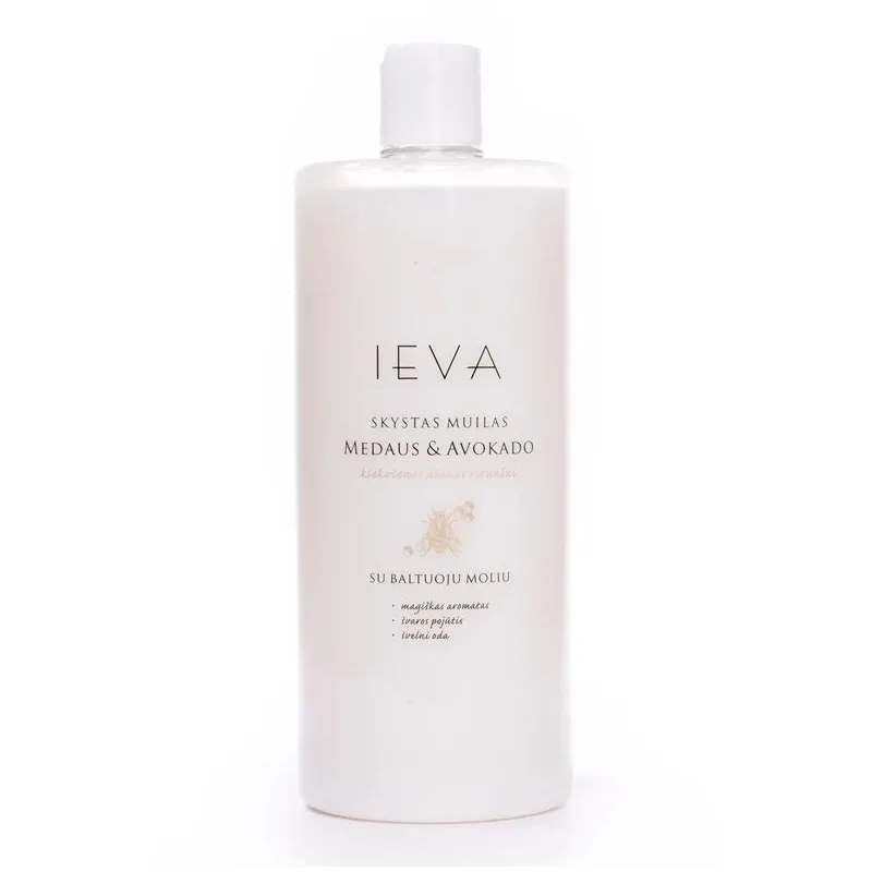 Šķidrās ziepes Ieva, medus un avokado smarža, 1000 ml