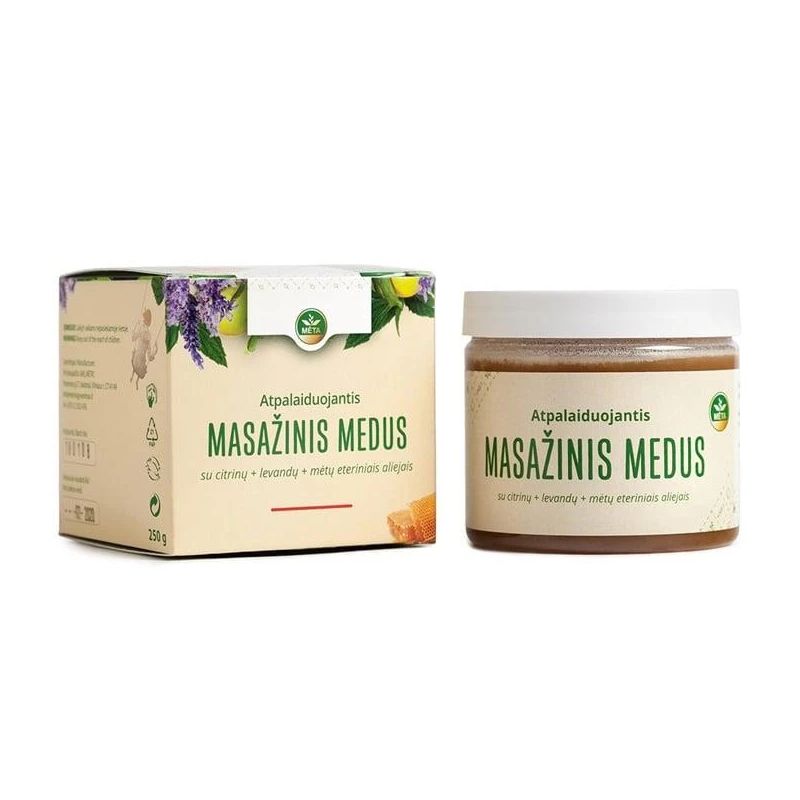 Masāžas medus MĖTA ar lavandu. citronu. piparmētru